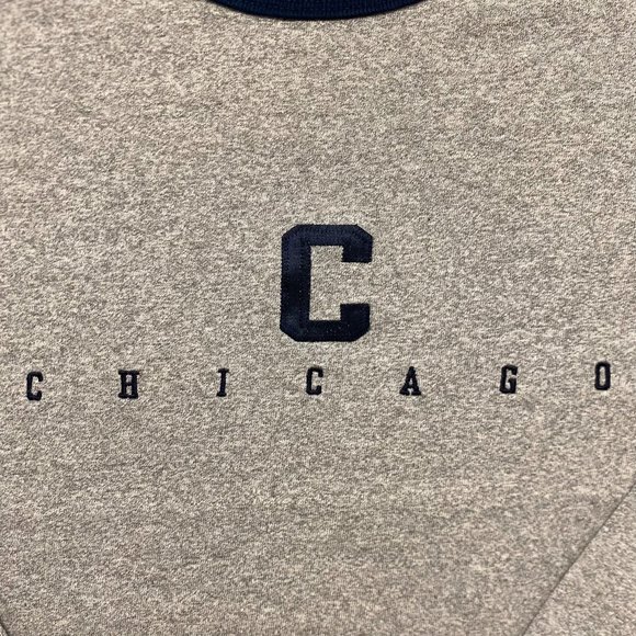 Vintage 90s Chicago Tourist Essential Drill Rap Ringer Tee - Picture 3 of 5